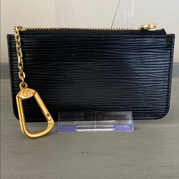 Louis Vuitton Accessories - Louis Vuitton Black and Gold Key & Card Holder